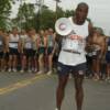 Frank Bruno at the start of the 5K Race