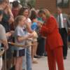 Christy Martin stops for an autograph