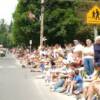 Crowds gather for the Parade of Champions