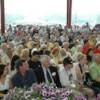 Crowds gather for the Official Induction Ceremony honoring the Class of 2005 at the Hall of Fame Event Pavilion