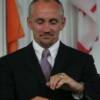 Barry McGuigan admires his gold Hall of Fame ring during the Induction Ceremony