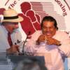 Bert Randolph Sugar and Roberto Duran enjoy a laugh at the "Night of Middleweights"