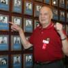 Amilcar Brusa points to Carlos Monzon's plaque on the Hall of Fame Wall