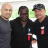 Leija, Nelson and Tszyu (left to right) pause for a photo.