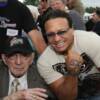 Vinny Paz spends time with Carmen Basilio in Canastota.