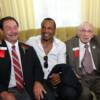 Billy Backus, Sugar Ray Leonard and Carmen Basilio before the start of the parade