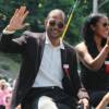 IBF cruiser king Yoan Pablo Hernandez and female champ Cecilia Braekhus in the parade