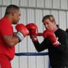 In This Corner host James "Smitty" Smith tapes an in-ring segment with Juan LaPorte