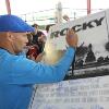 Puerto Rico's John John Molina signs autographs for his fans.