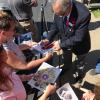 DeMarco signs autographs for his many fans on the Hall of Fame Grounds