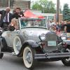 Hagler waves to the crowd at the Parade of Champions.