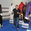 Surrounded by boxing robes worn by fighters who fought in MSG