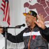 Ray Mercer answers fans questions at a Ringside Talk on the Hall of Fame Grounds
