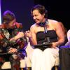 Naoko Fujioka and Jackie Nava fist bump at Induction Ceremony