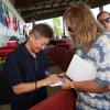Naoko Fujioka signs autographs for fans on Museum Grounds