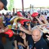 Sugar Ray Leonard signs autographs for fans on the Museum Grounds