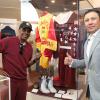 Sugar Ray Leonard and Gennadiy Golovkin pose by Sugar Ray's display