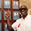 Antonio Tarver by his plaque on the Hall of Fame Wall